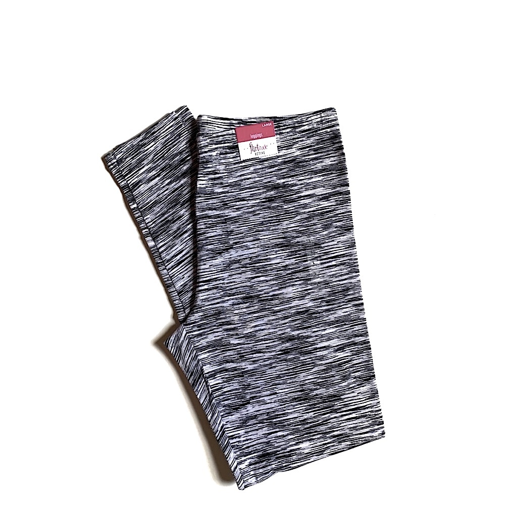 BNWT Flirtitude Black, White, & Gray Legging